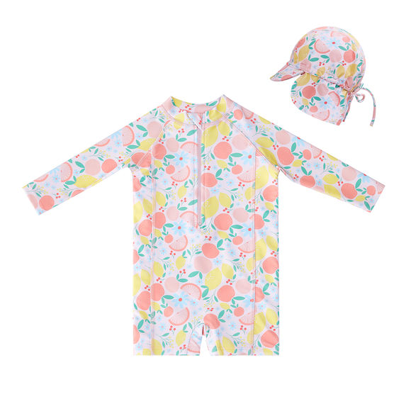 Big Softies 2pc Swimsuit & Hat-Fruits