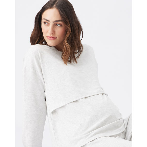 Ripe Maternity Super Soft Nursing Top - Silver Marle