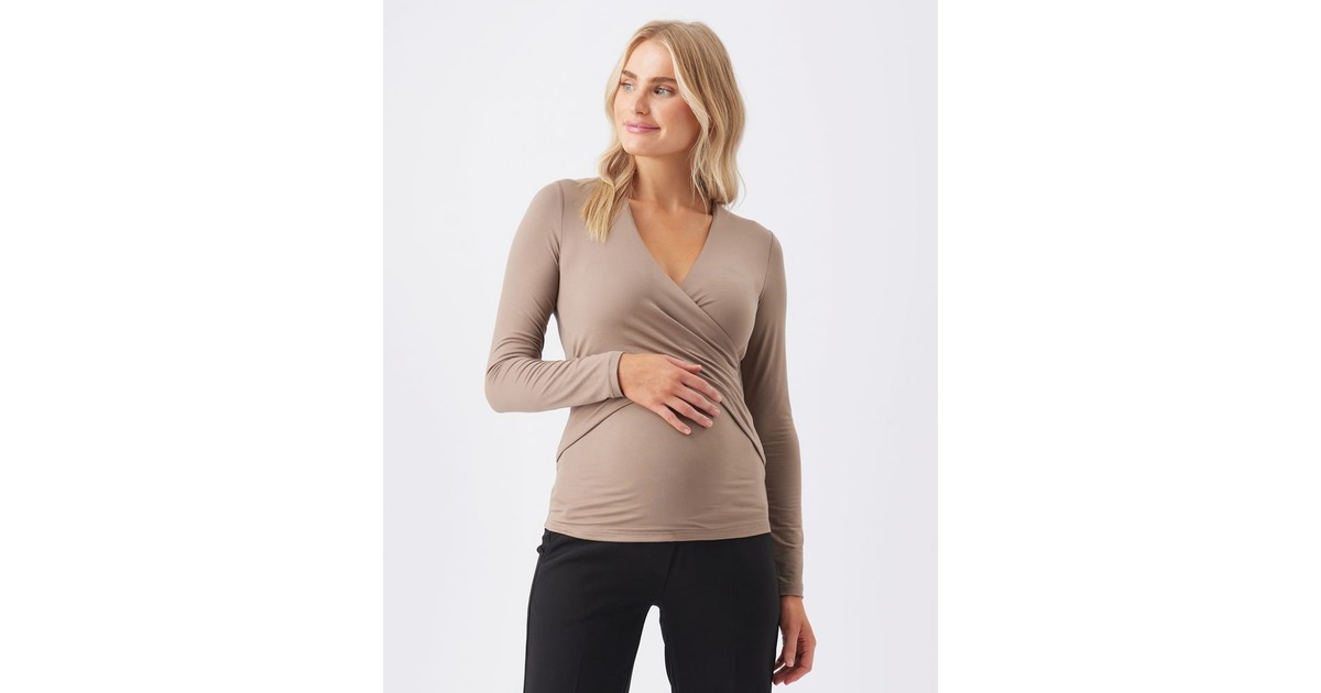 T-shirt Manches Longues Maternité Motherhood - Taille S Beige - Occasion Très Bon état