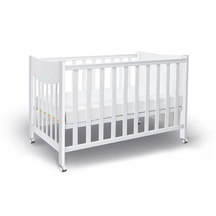 Sweet Pea Lucas Compact Cot and Standard Foam Mattress - White