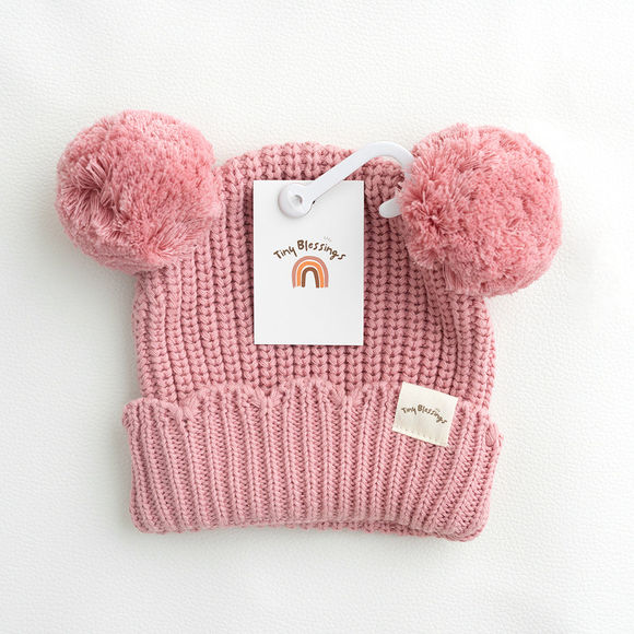 Tiny Blessings Beanie - Dusty Rose