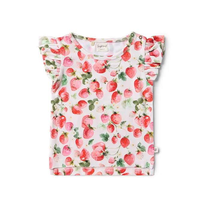Snuggle Hunny Strawberry T-Shirt with Frill