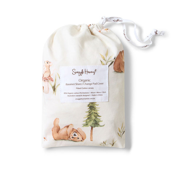 Snuggle Hunny Bears Organic Bassinet Sheet / Change Pad Cover