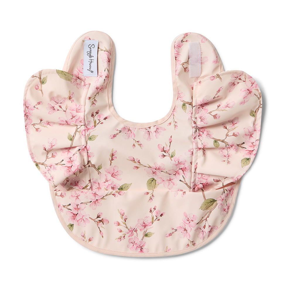 Snuggle Hunny Cherry Pink Frill Snuggle Bib
