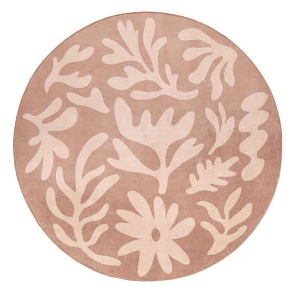 Miss Amara Hira Pink Beige Shapes Rollie Pollie Round Playmat