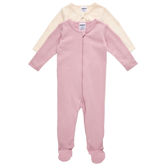 Snugtime Organic Cotton Coverall 2 Pack - Girl