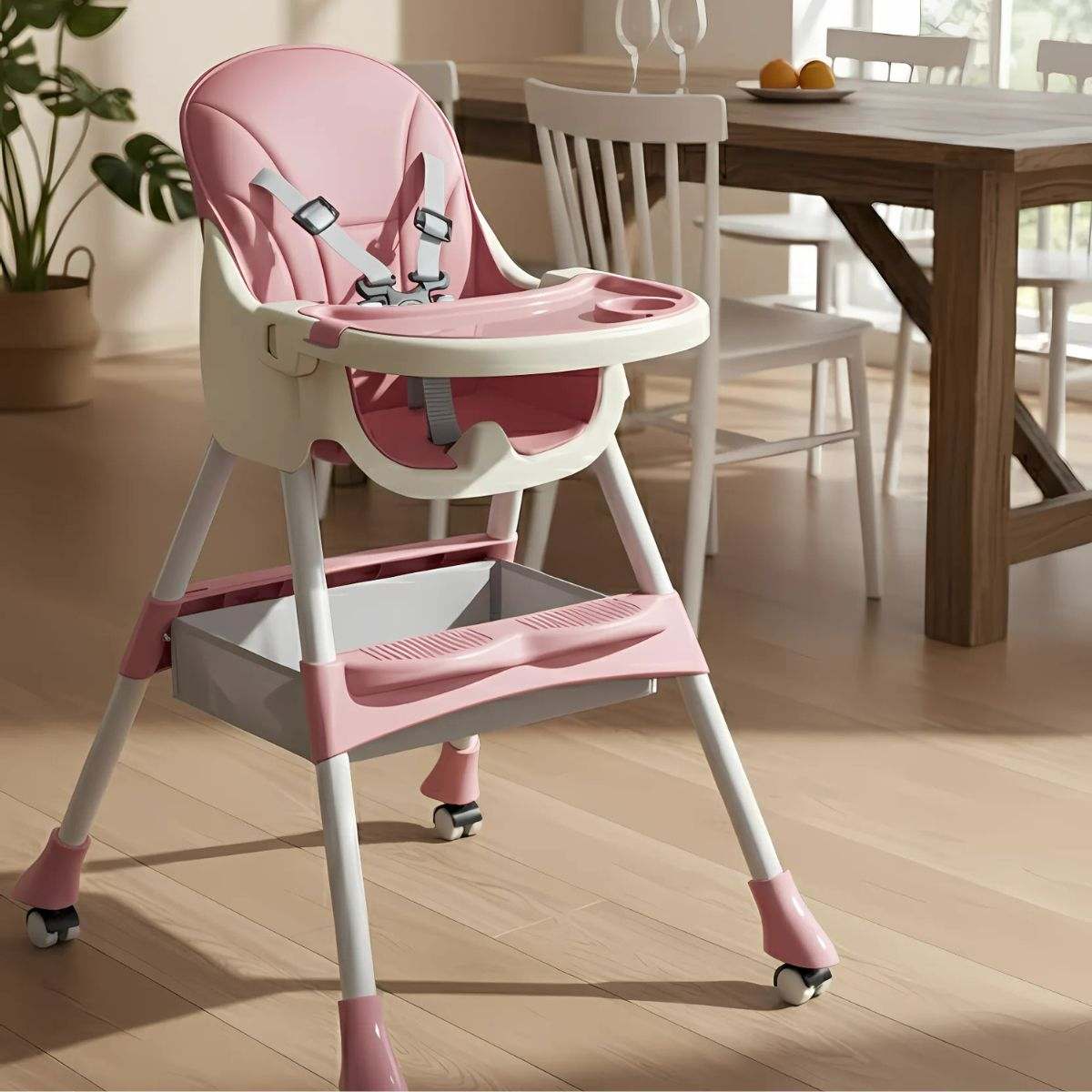 Toddly FlexiGrow 4-in-1 Baby Highchair, Rose Pink