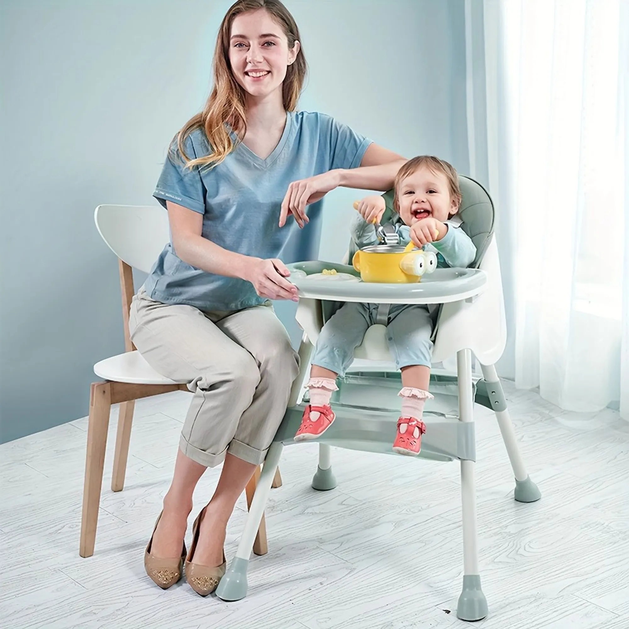 Toddly FlexiGrow 4-in-1 Baby Highchair - Sage Green