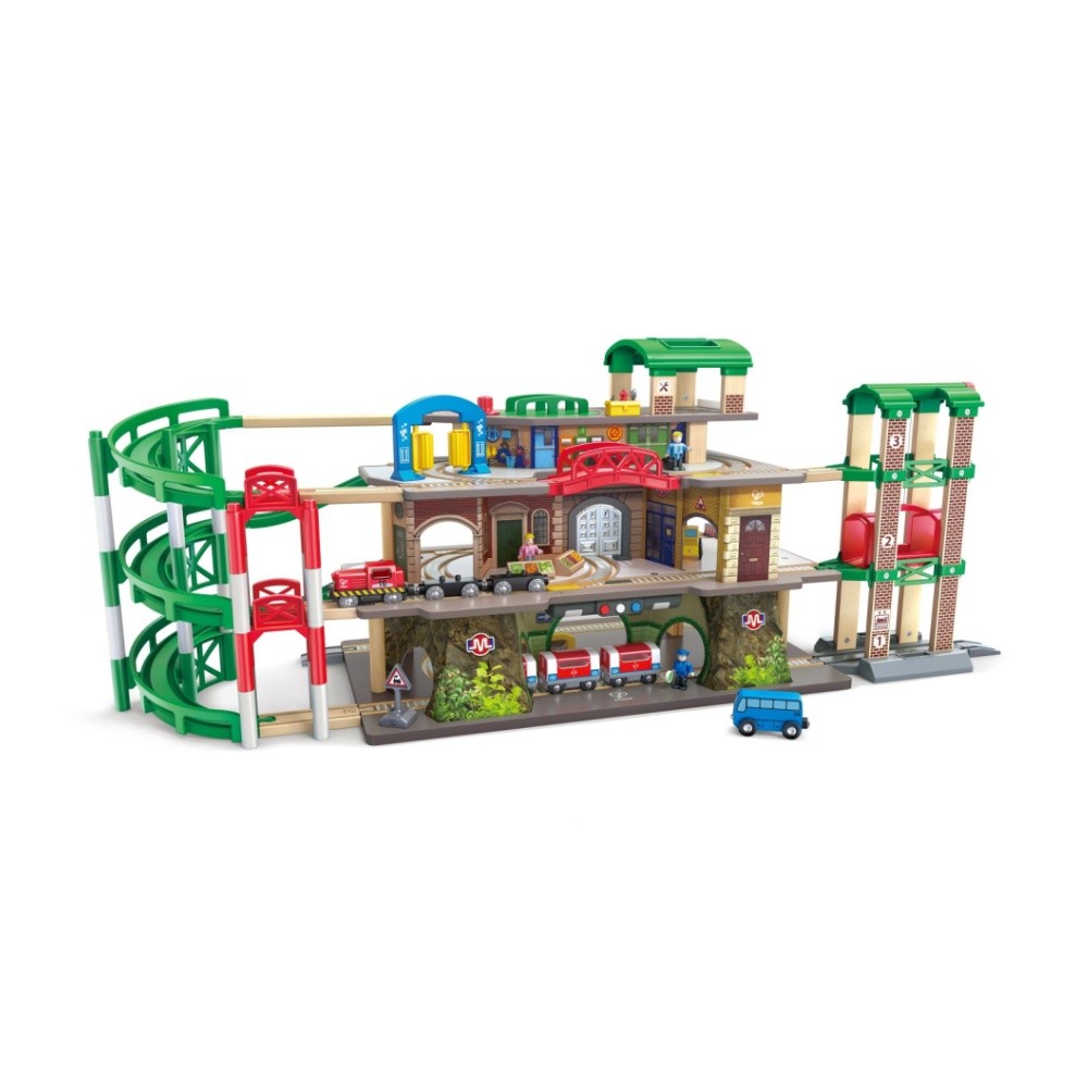 Hape Multi-Level Railway City Set