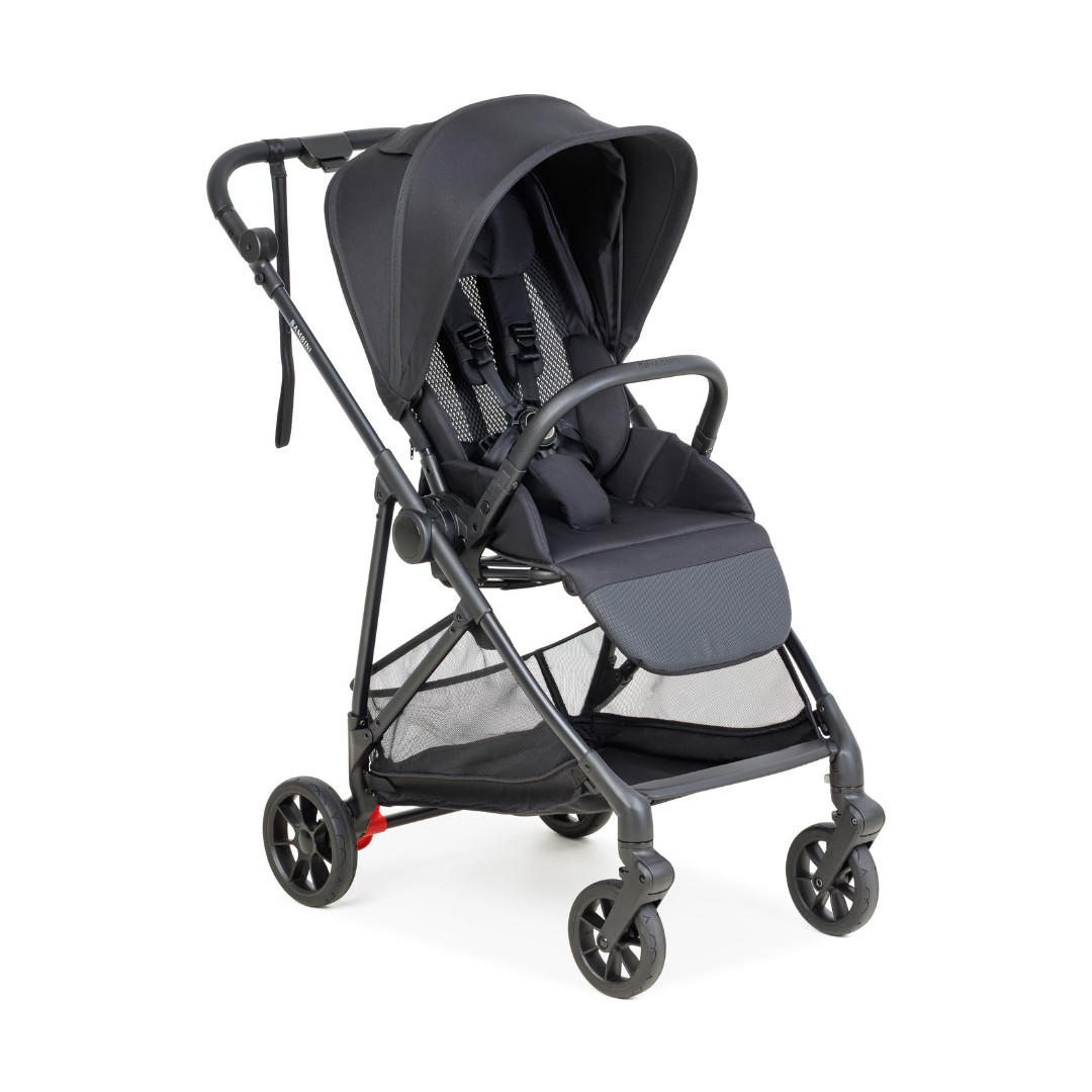 Bambini Prams London Compact Stroller Raven, Black/Gold Chassis