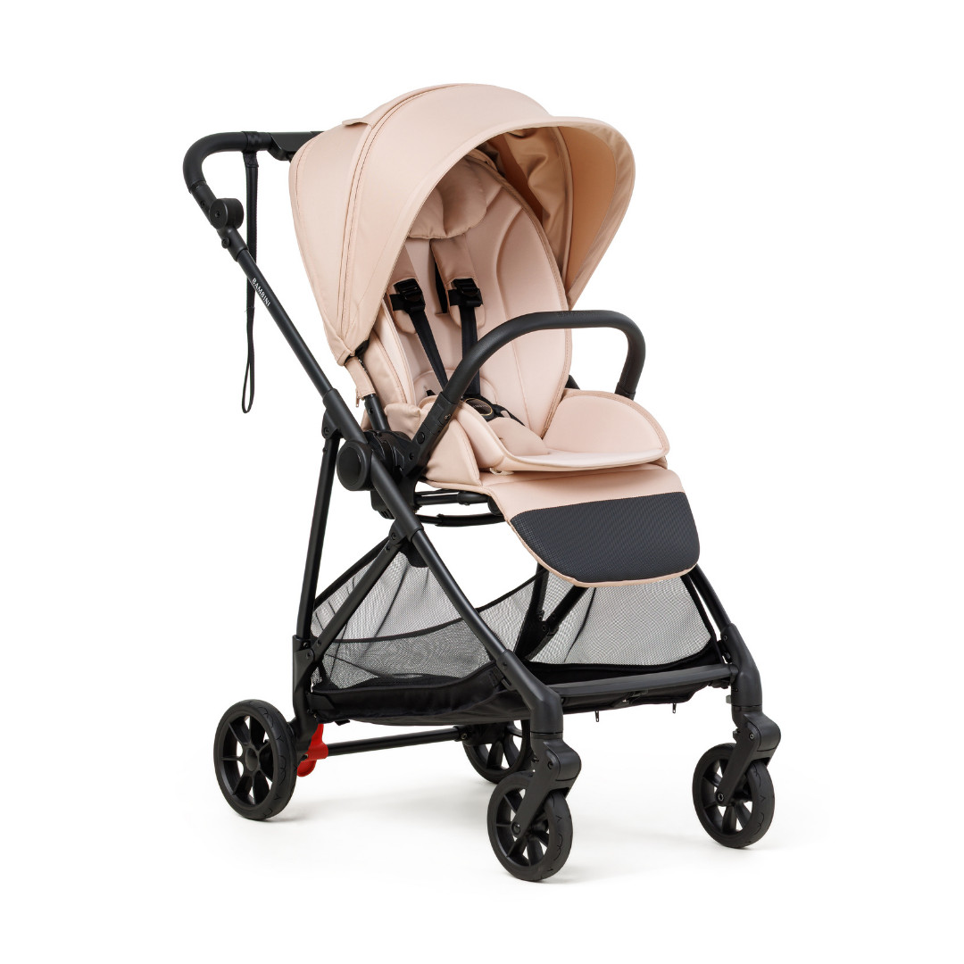 Bambini Prams London Compact Stroller Fawn, Beige/Black Chassis