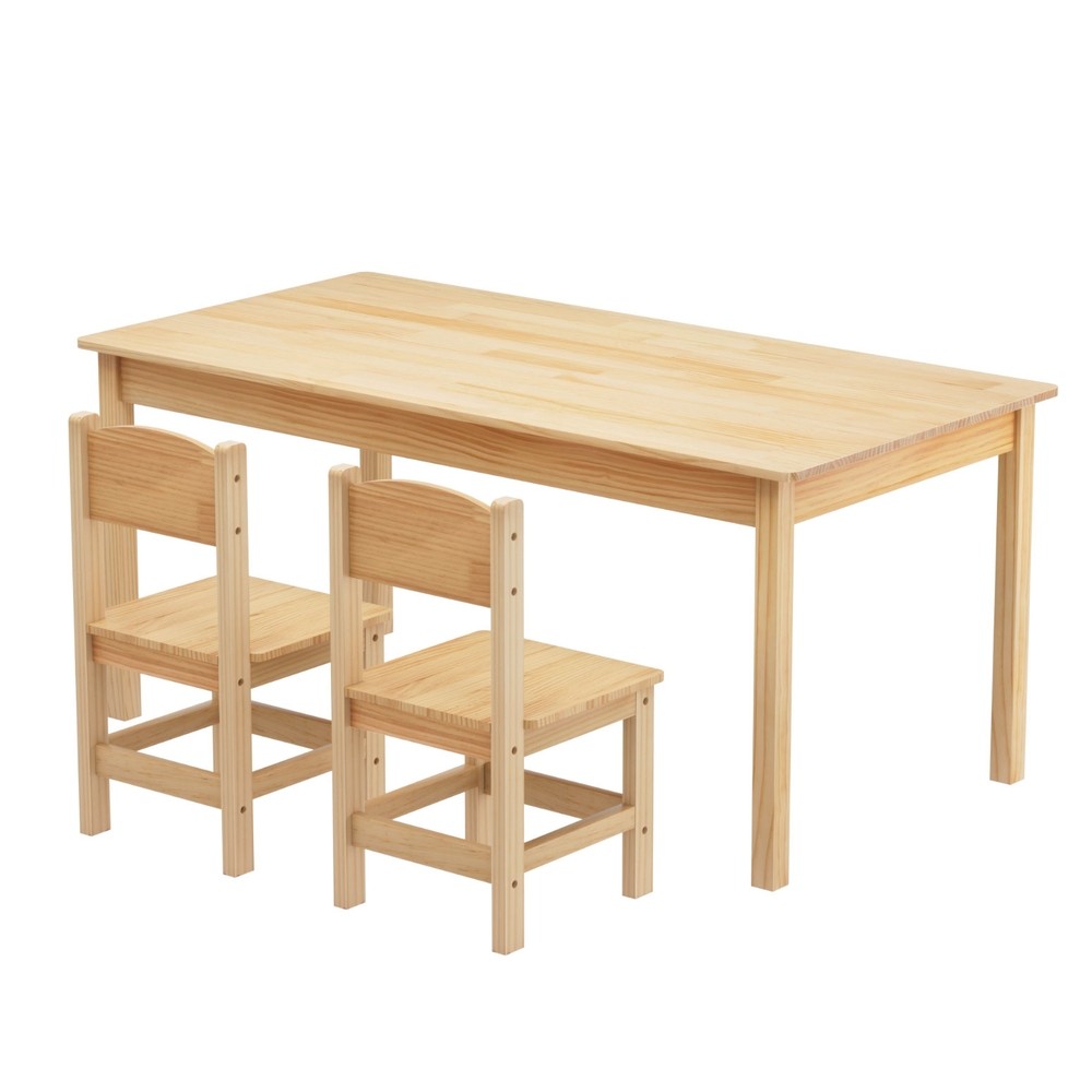 Keezi Kids Table and 2 Chairs Set, Greenwood