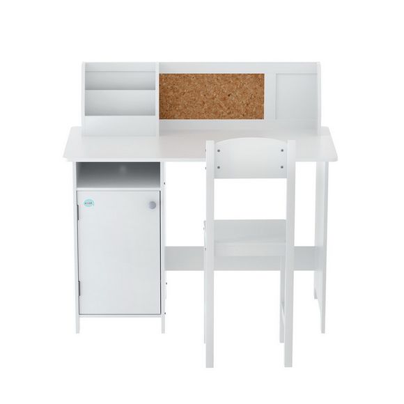 Keezi Kids Table and Chair Set with Cabinet Storage