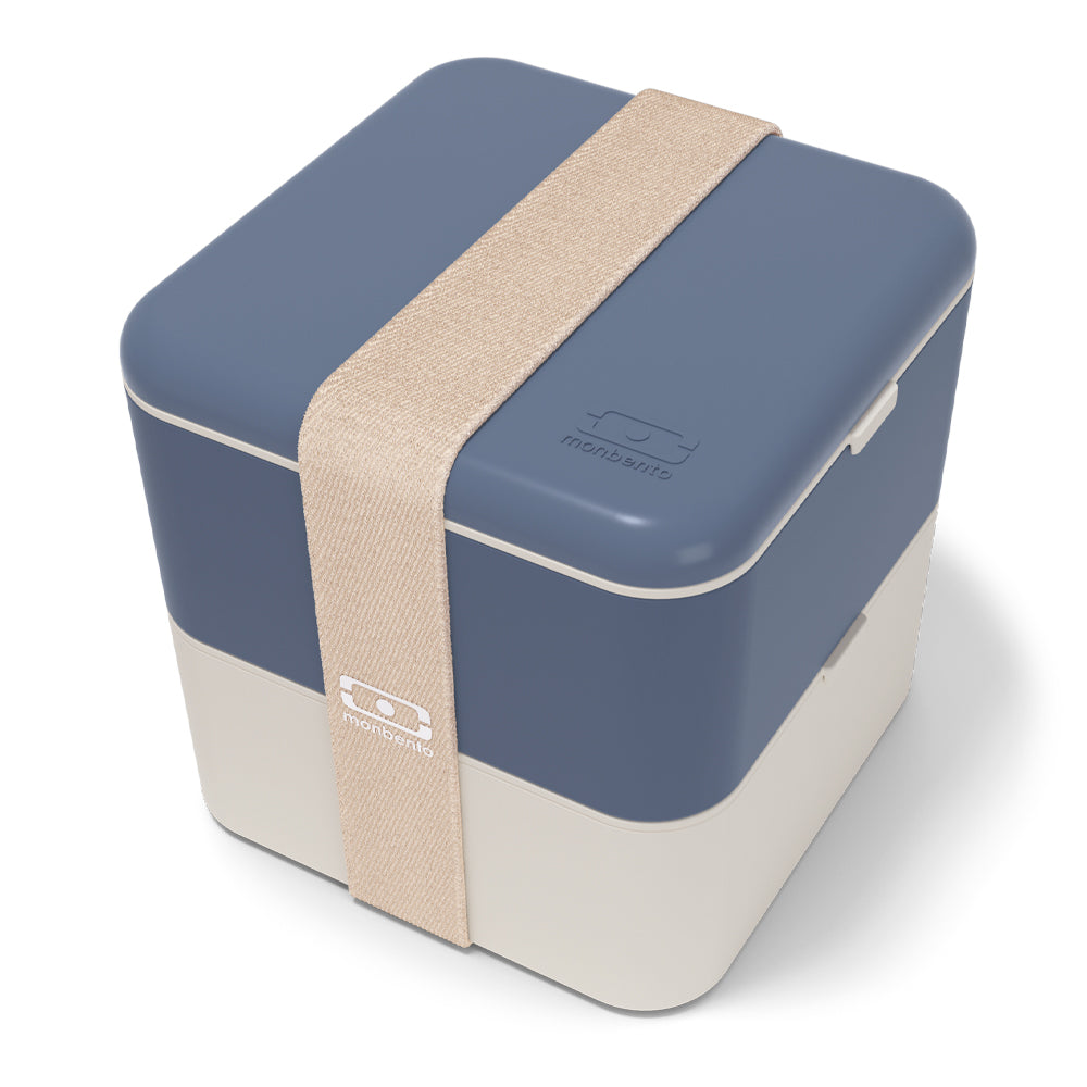 Monbento Square Bento Box, Blue Beige