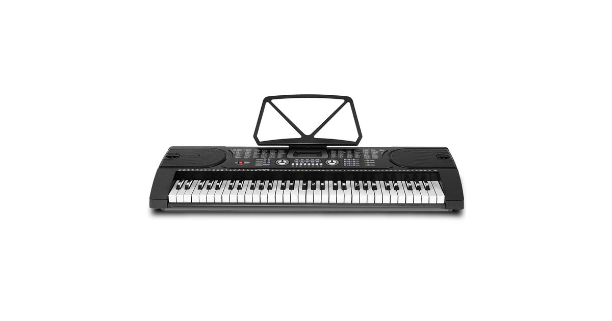Alpha 61 Keys Electronic Keyboard with Stand - Black | Baby Bunting AU