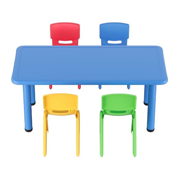 Keezi Kids Plastic Table and 4 Chairs Set
