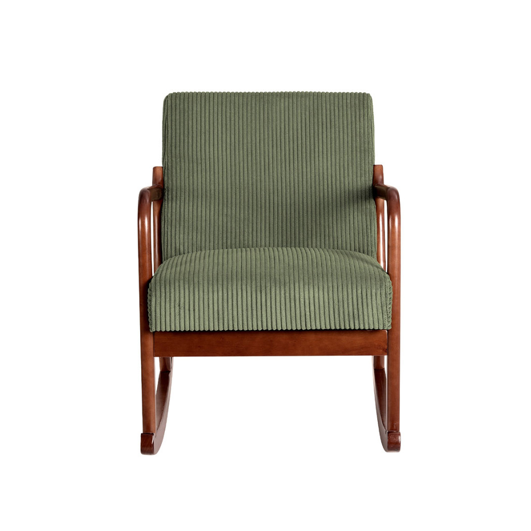 Artiss Rocking Nursing Corduroy Armchair, Green