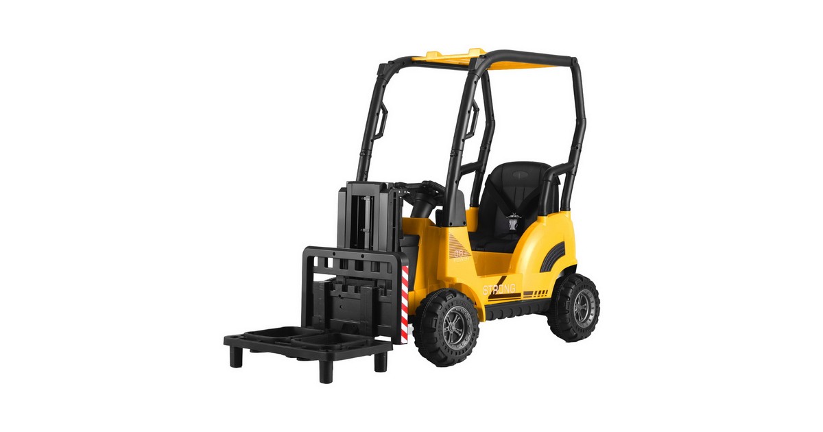 Rigo Electric Ride on Forklift Loader Toy Car with Horn 12V - Yellow ...