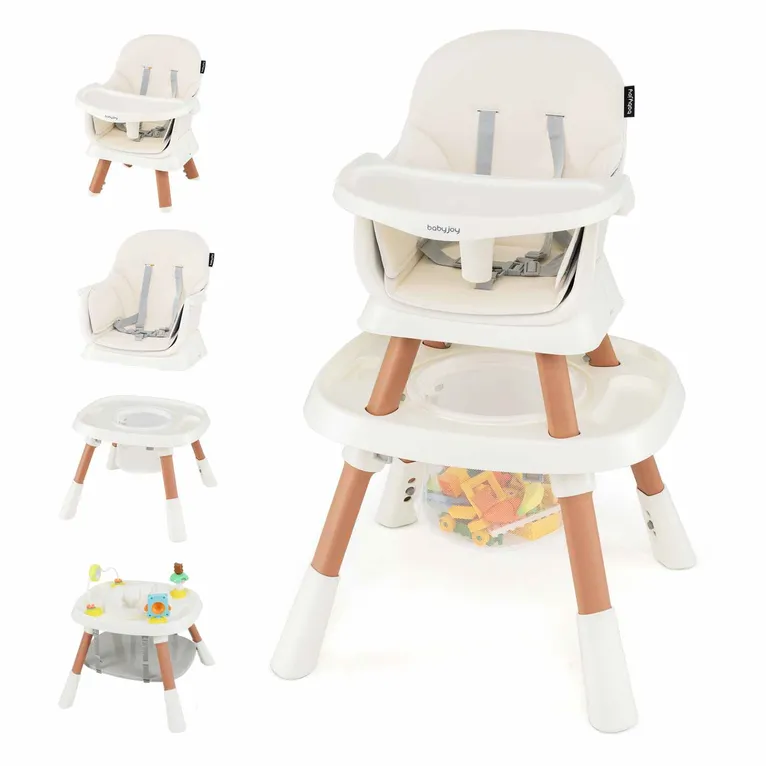 Baby Joy 15 in 1 Convertible Highchair Set - White