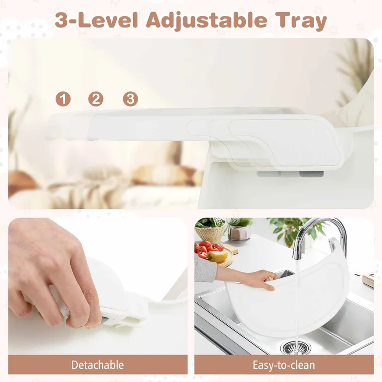 Baby Joy 15 in 1 Convertible Highchair Set - White