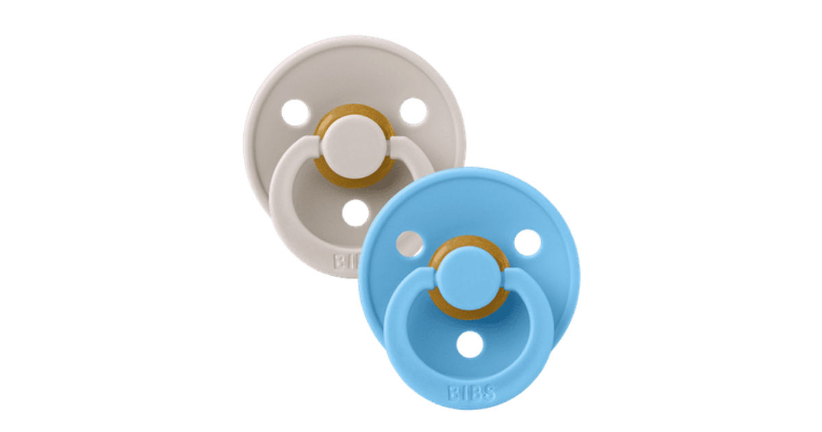 Round Pacifer Bibs Colour Pacifer, Round - Mushroom/Breeze | Baby Bunting AU