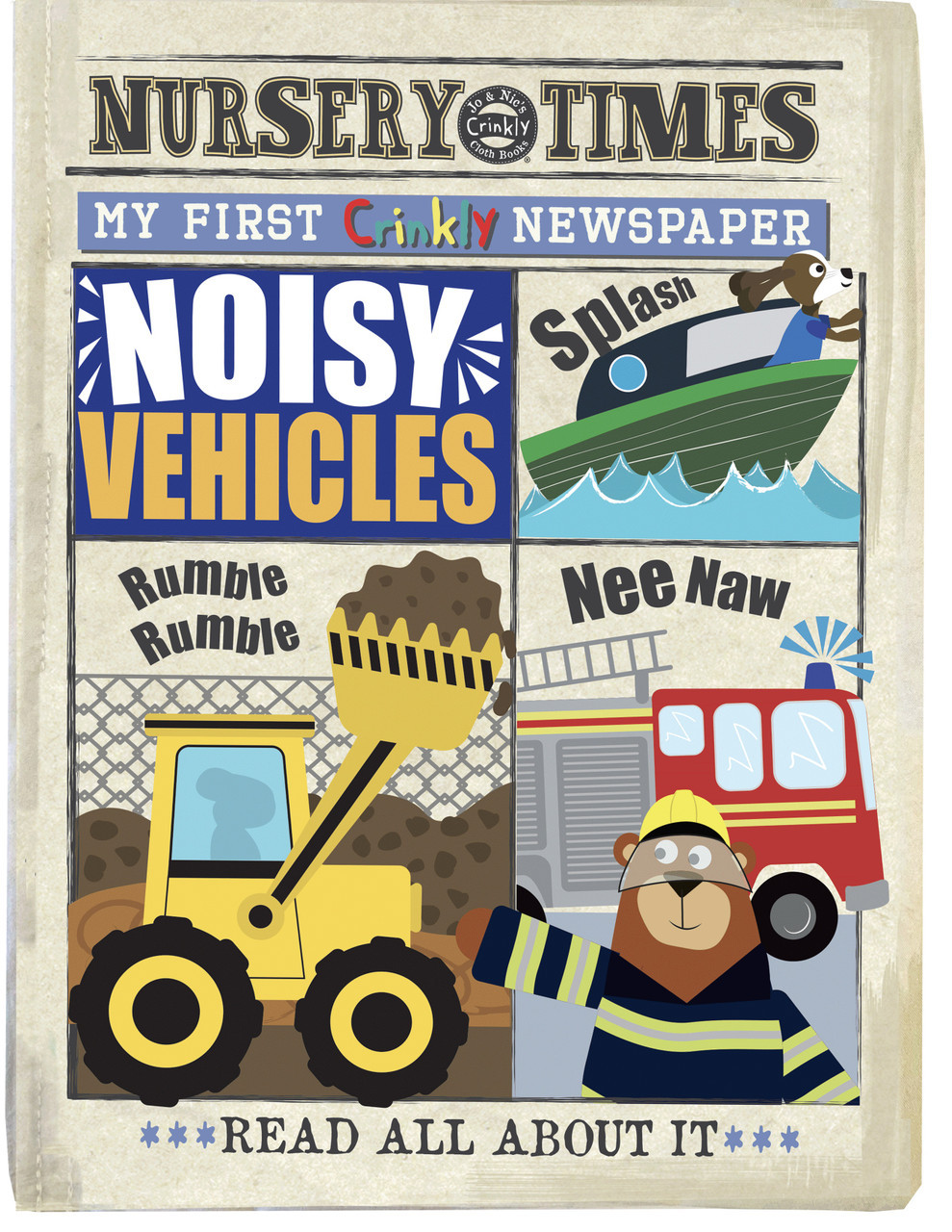 Jo & Nic's Crinkly Cloth Books, Noisy Vehicles