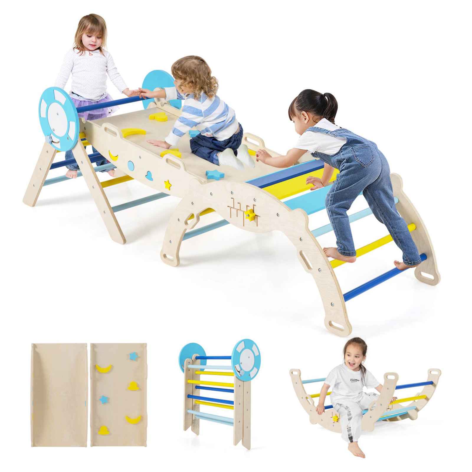 Baby Joy 8-in-1 Climb Playset - Multi
