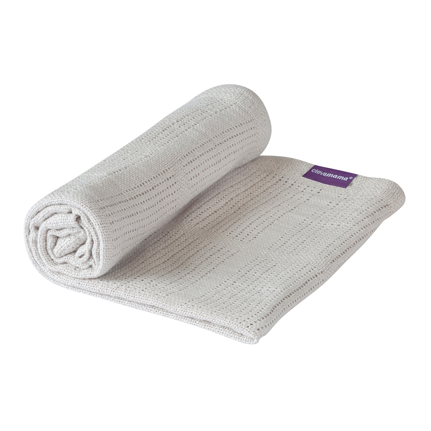 ClevaMama 100% Cotton Cellular Baby Blanket 80 x 100 cm, Grey