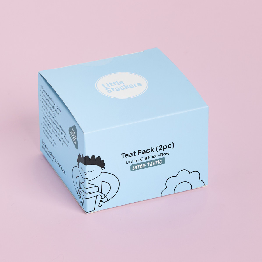 Little Stackers Latchtastic Teat 2 Pack Flexi Flow