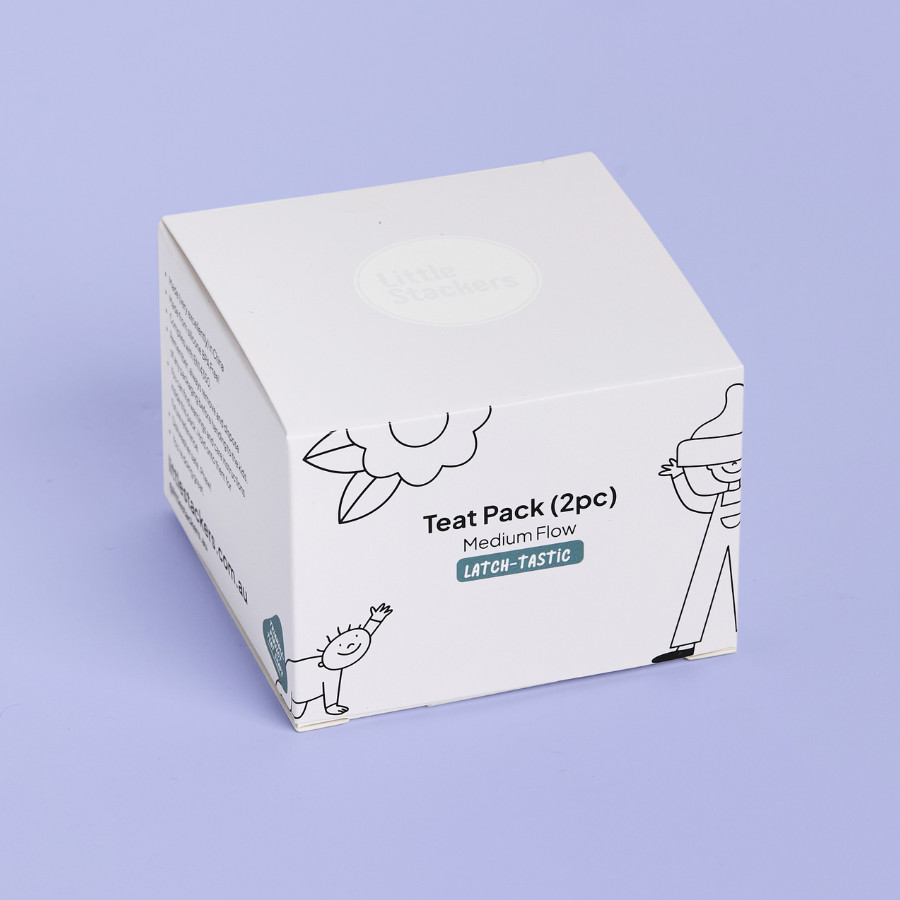 Little Stackers Latchtastic Teat 2 Pack Medium Flow