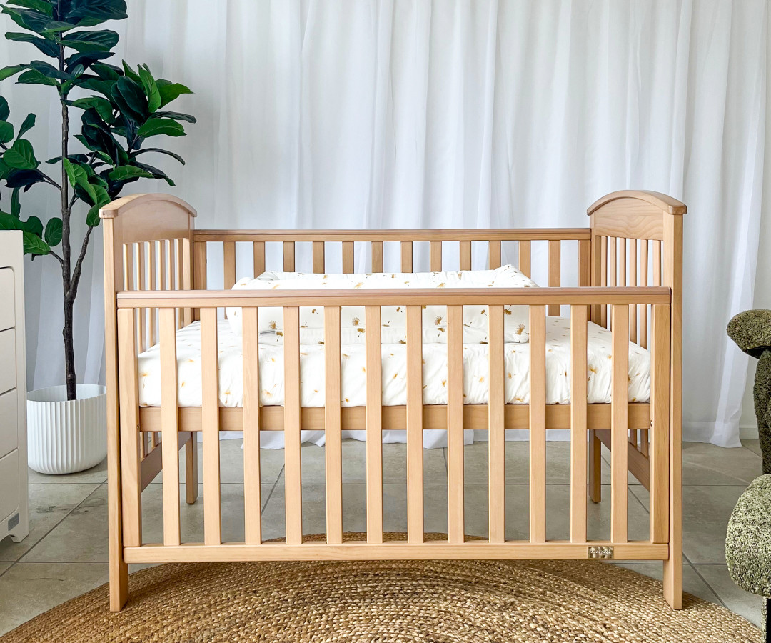 Babyhood Classic Curve Cot, Driftwood