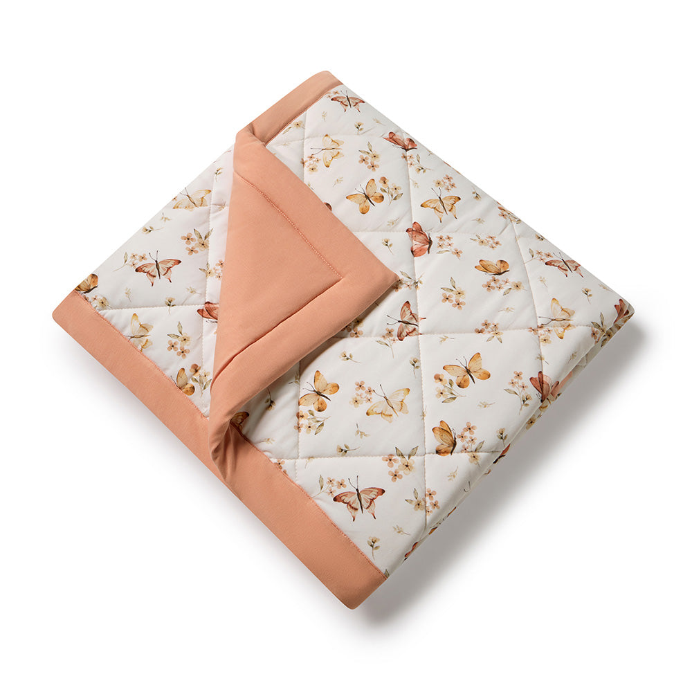 Snuggle Hunny Organic Cotton Cot Comforter, Butterfly