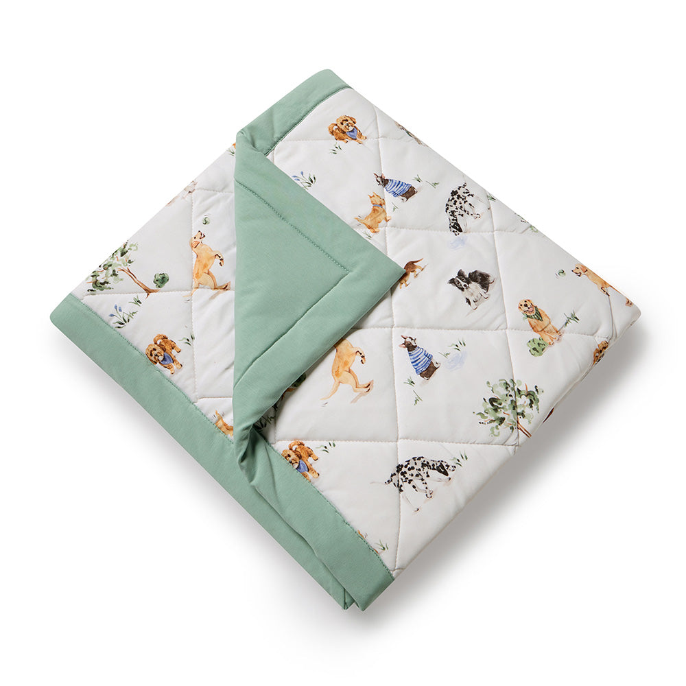Snuggle Hunny Organic Cotton Cot Comforter, Dog Park