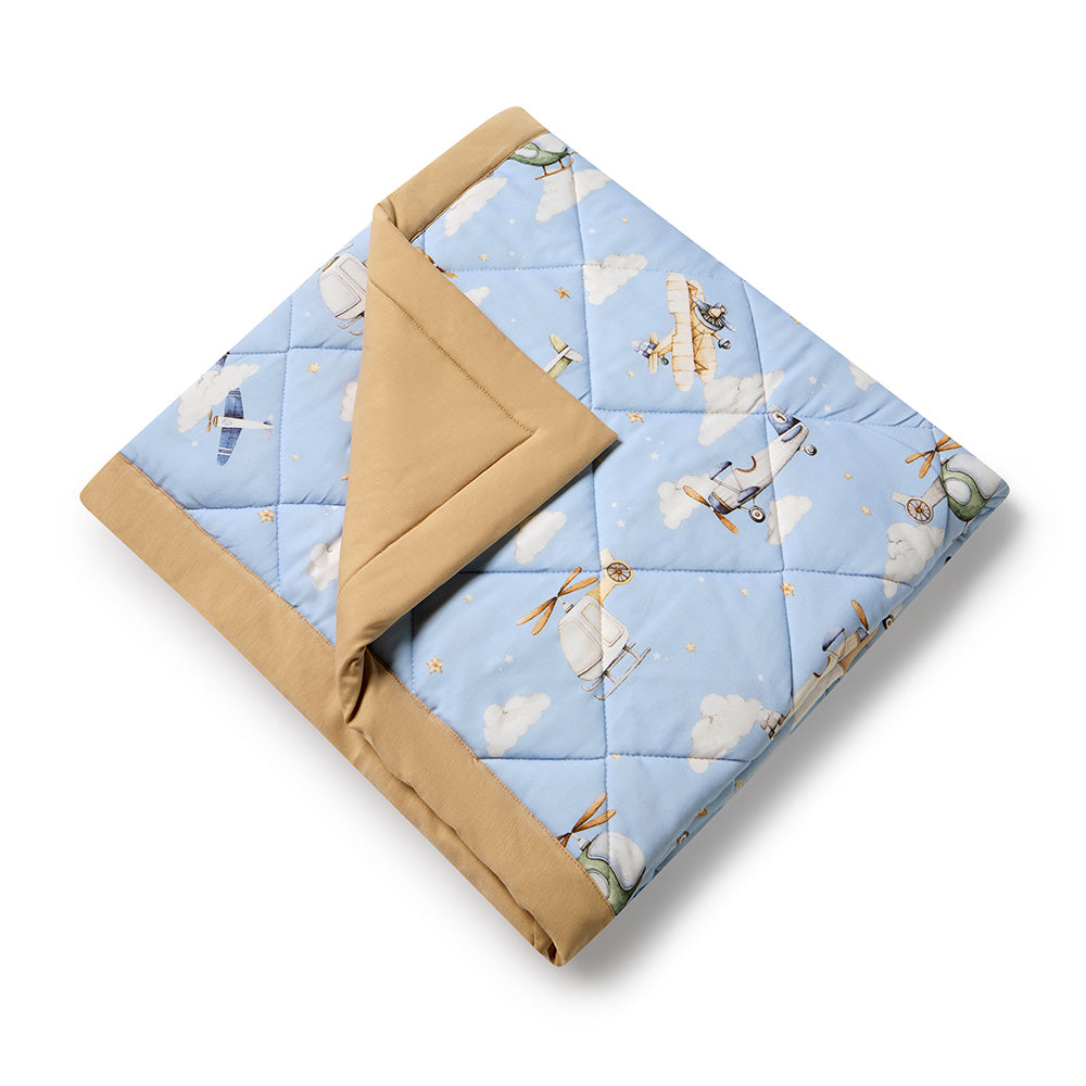 Snuggle Hunny Organic Cotton Cot Comforter, Taking Flight