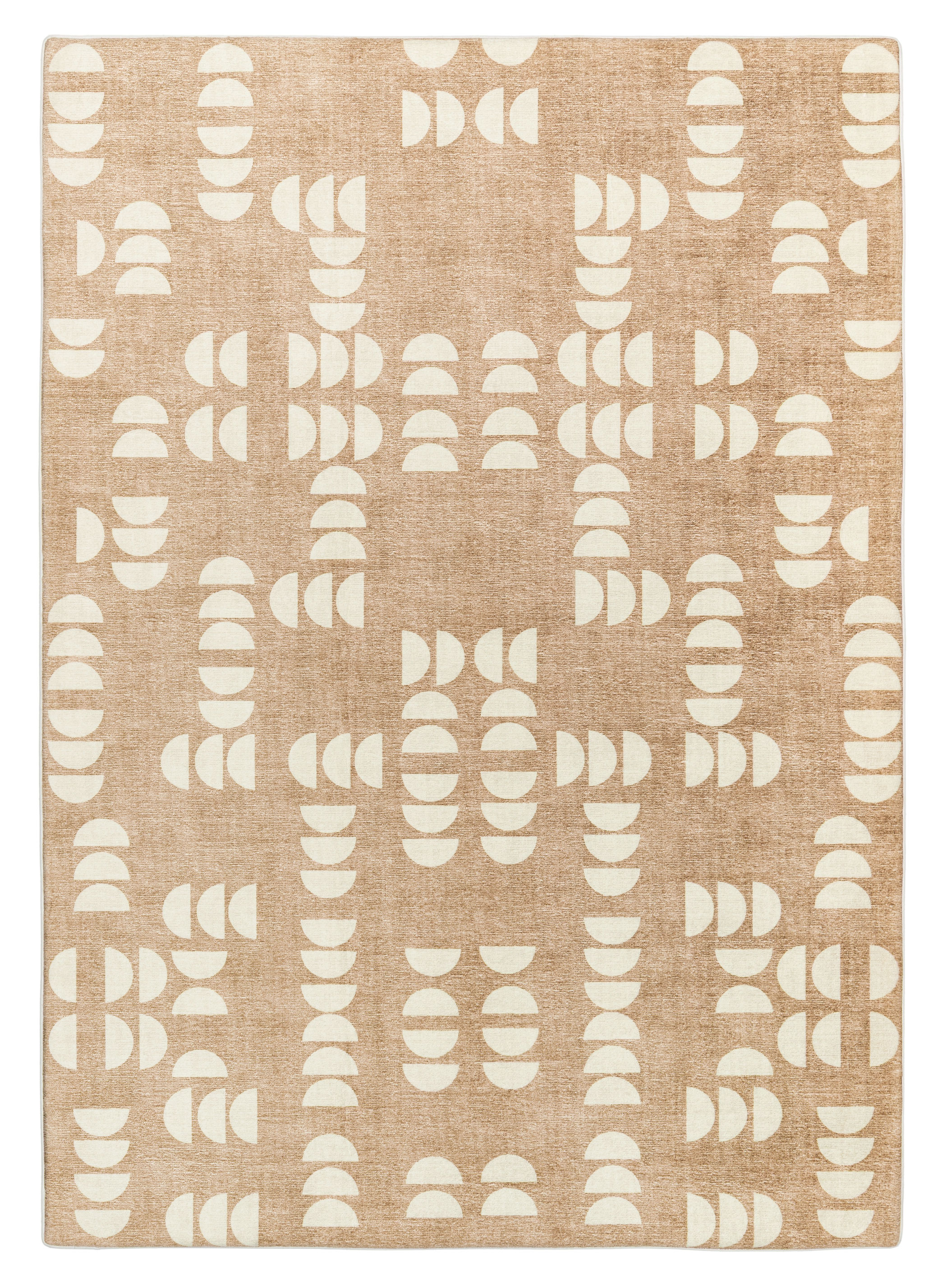 Miss Amara Alba Beige and White Geometric Rollie Pollie Playmat