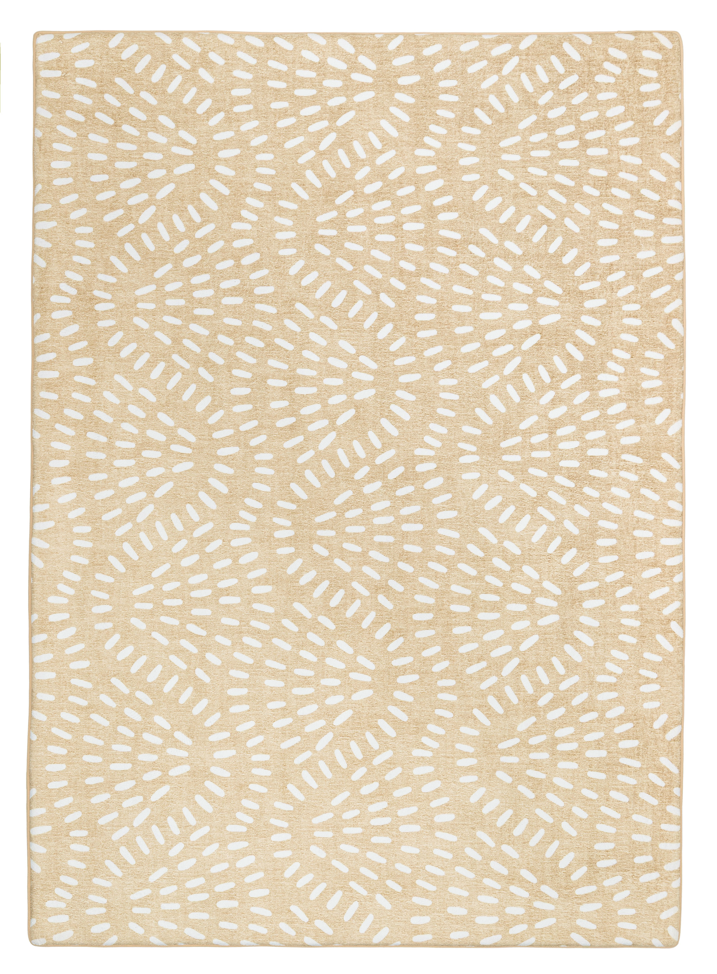 Miss Amara Eula Beige and Light Beige Abstract Rollie Pollie Playmat