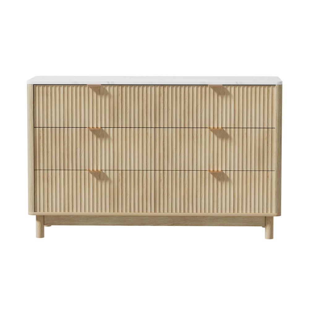 Artiss 6 Chest of Drawers, Green