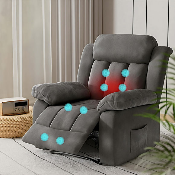 Artiss Electric Recliner Heated Massage Chair - Grey