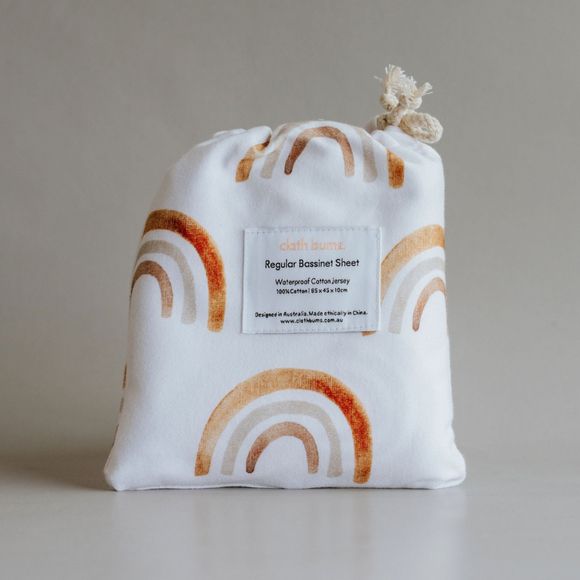 Cloth Bums Regular Bassinet Waterproof Sheet - Rainbow Riot