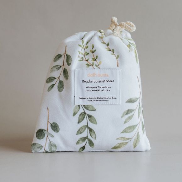 Cloth Bums Regular Bassinet Waterproof Sheet - Fern Gully