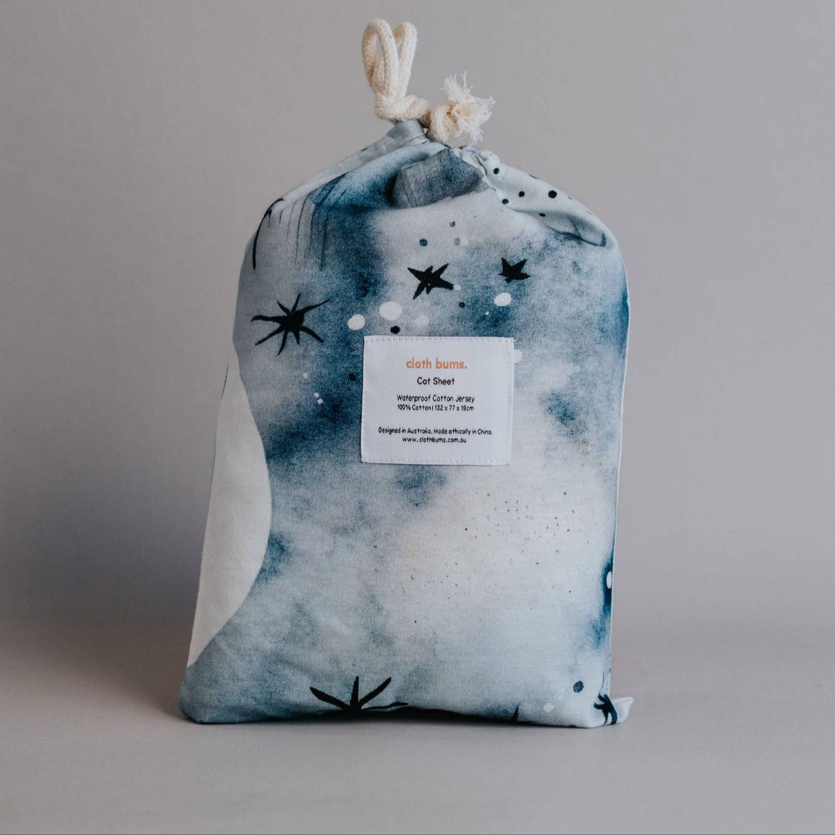 Cloth Bums Waterproof Cot Sheet, Milky Way