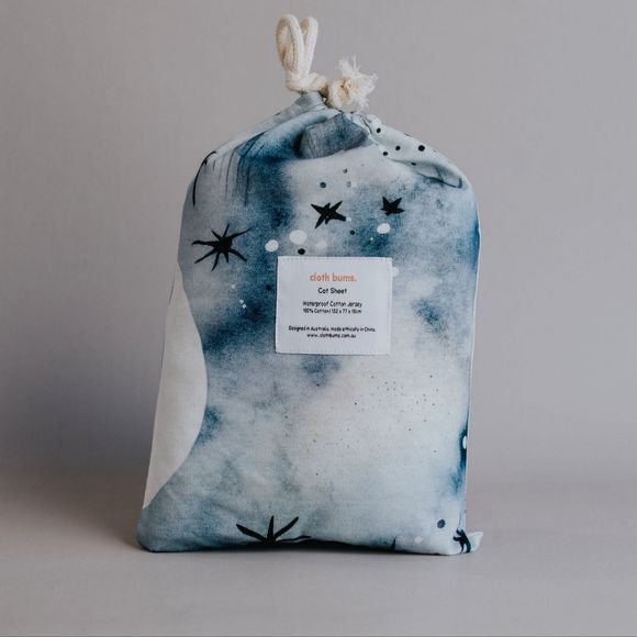 Cloth Bums Waterproof Cot Sheet - Milky Way