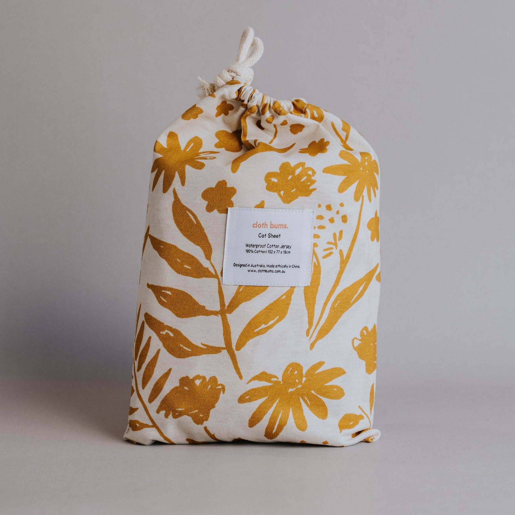 Cloth Bums Waterproof Cot Sheet, Yellowen Hour