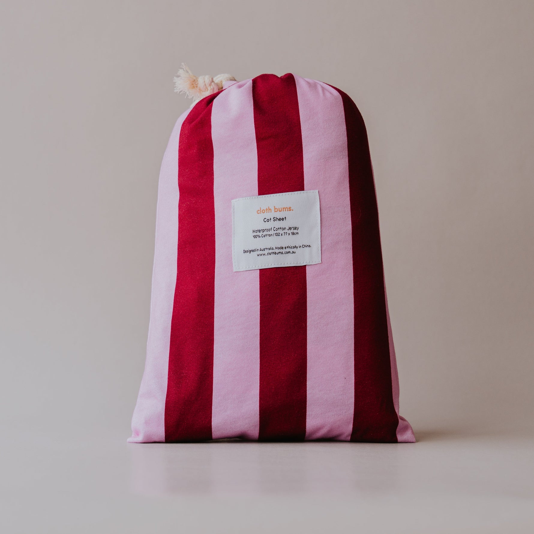 Cloth Bums Waterproof Cot Sheet, Berry Good