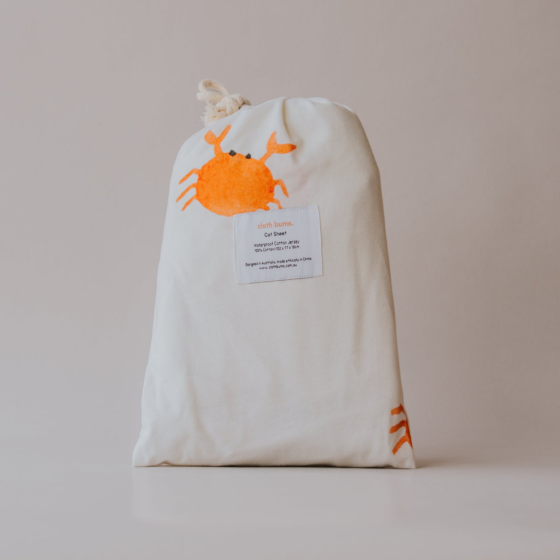 Cloth Bums Waterproof Cot Sheet, Crabby Pants
