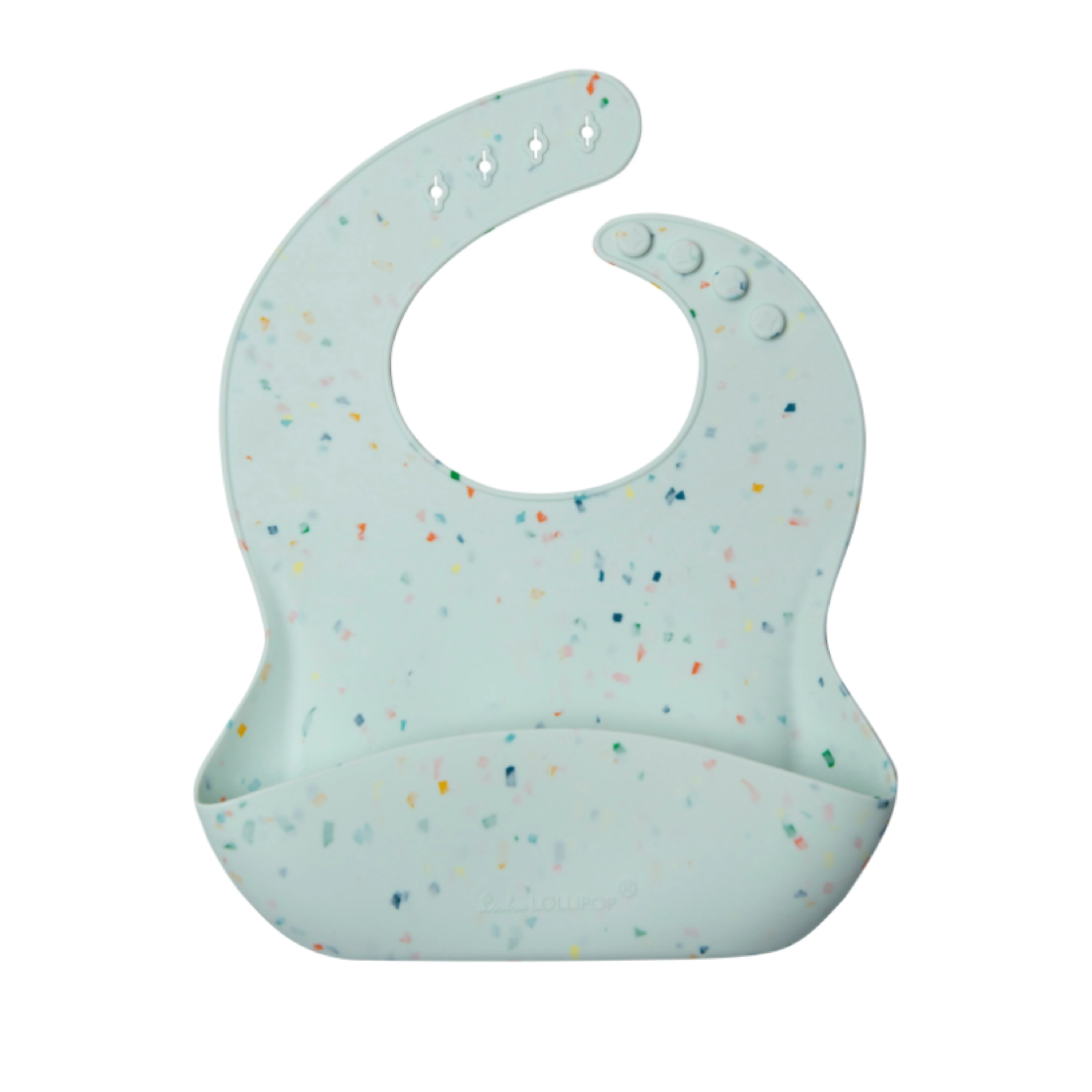 LouLou Lollipop Silicone Bib, Confetti Green
