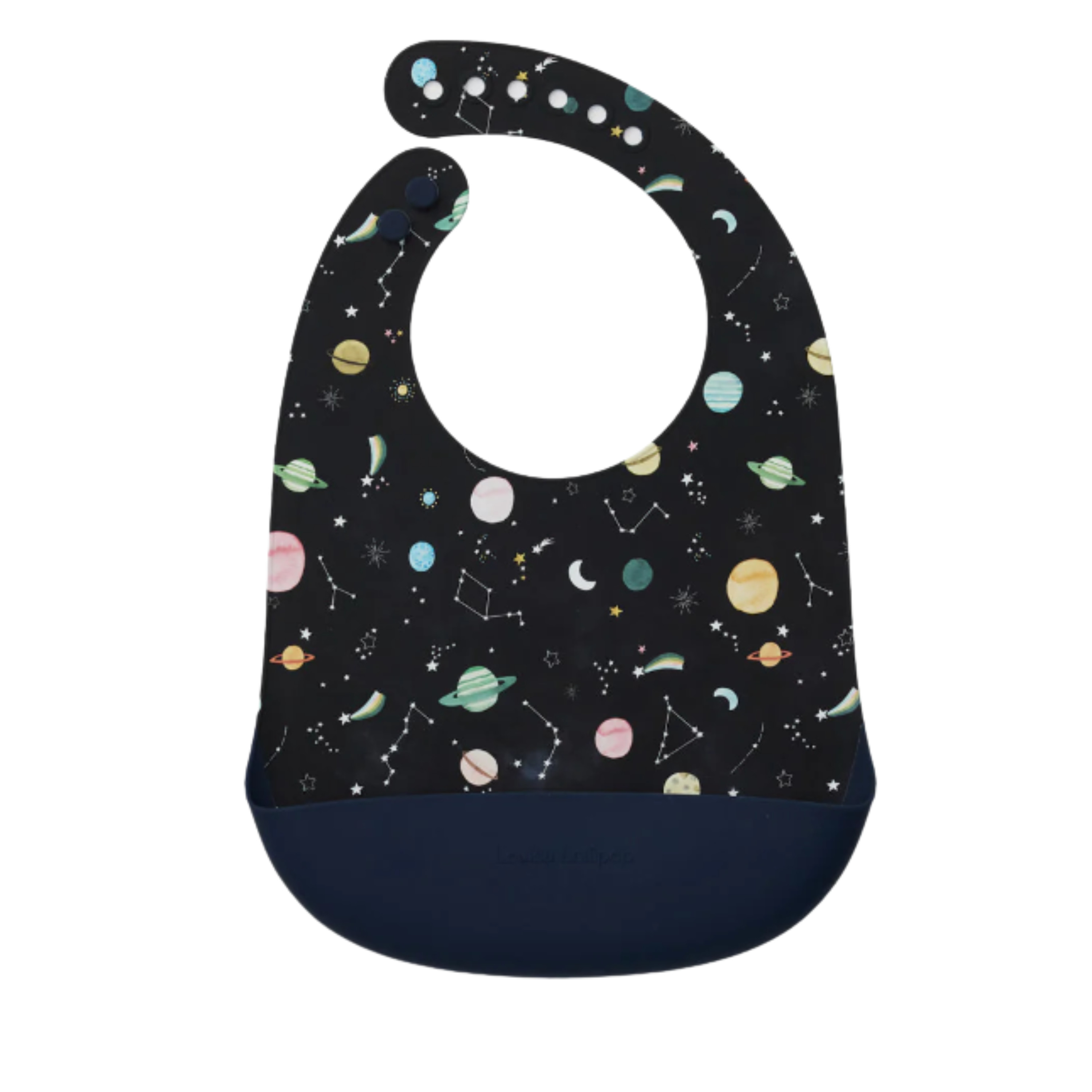 LouLou Lollipop Silicone Bib, Planets