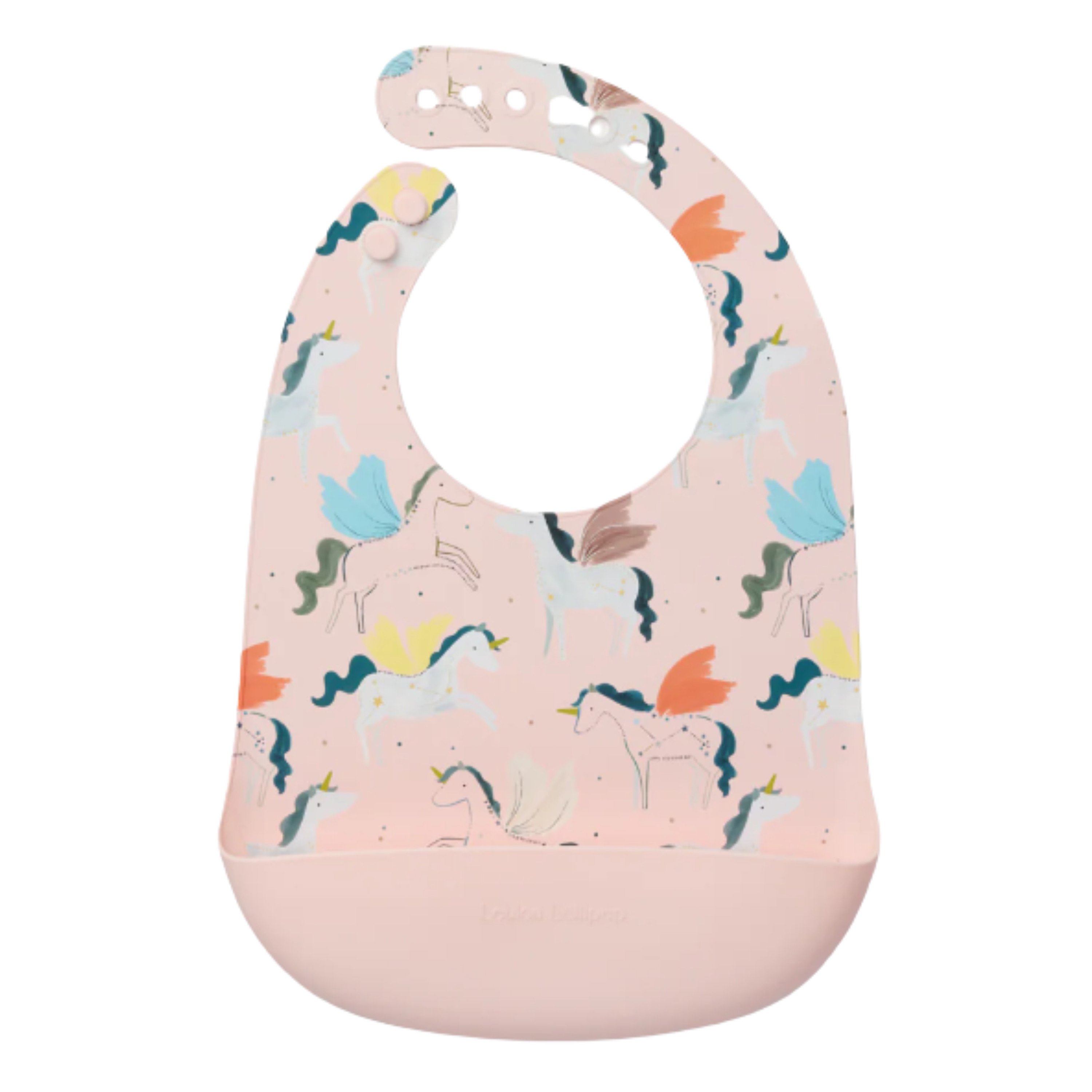 LouLou Lollipop Silicone Bib, Unicorn Ballet
