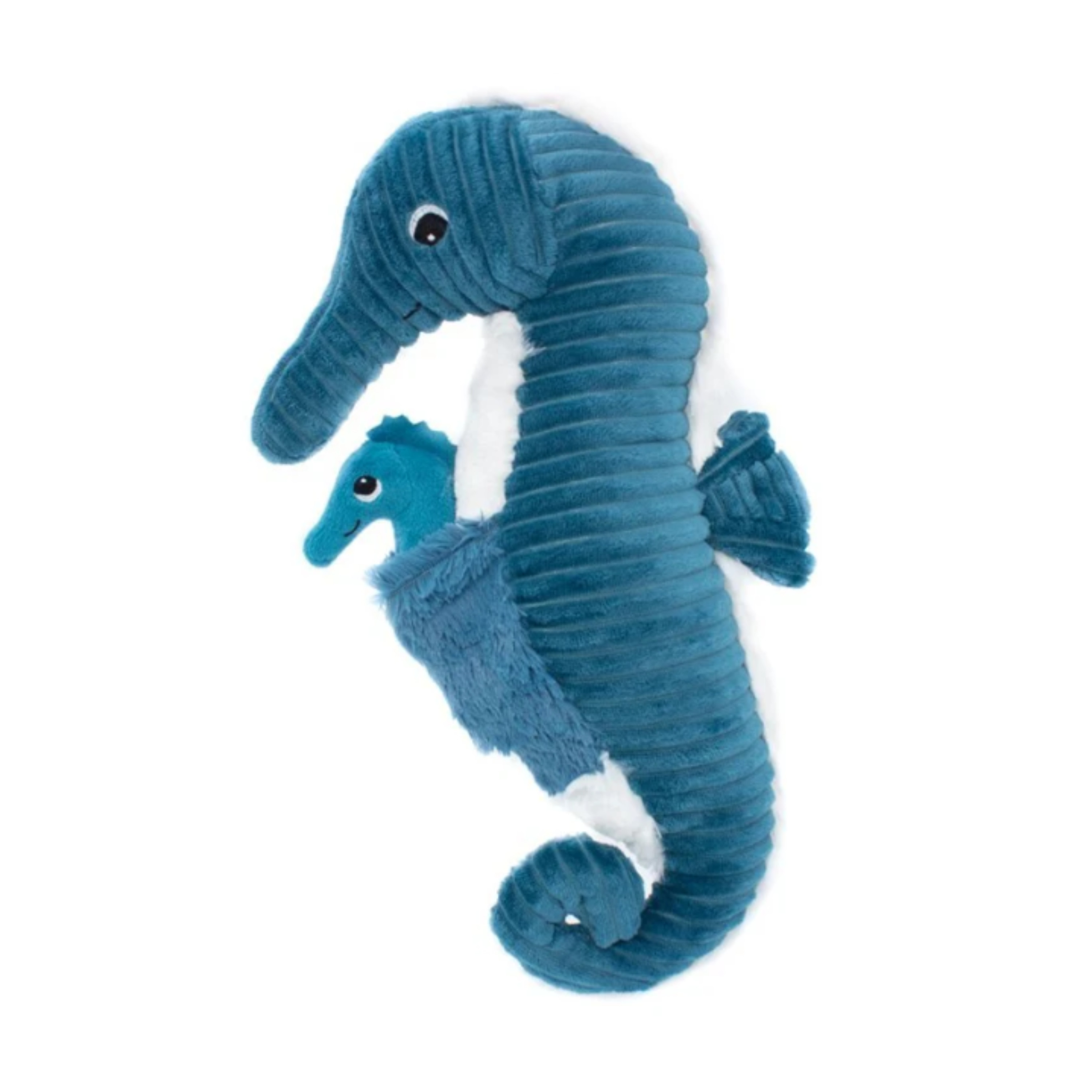 Les Ptipotos Papadpi the Seahorse Dad & Baby, Blue