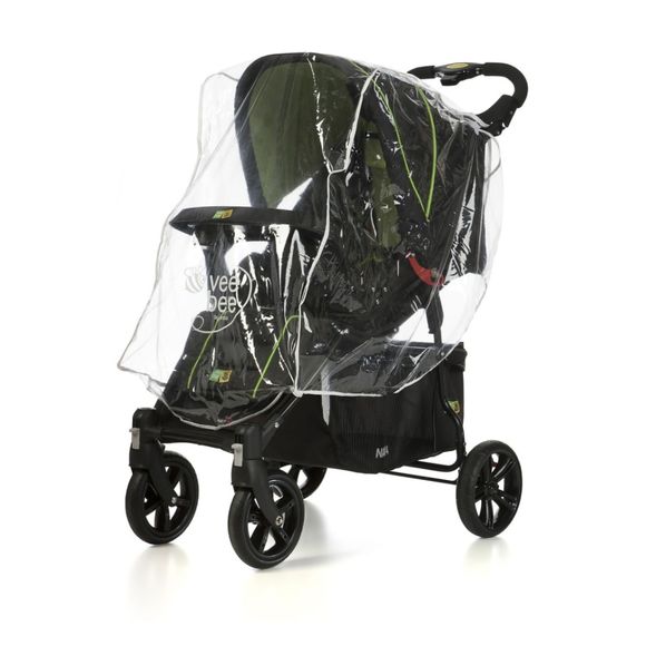 Veebee Pram Stroller PVC Wind & Rain Cover Universal - Single, Clear